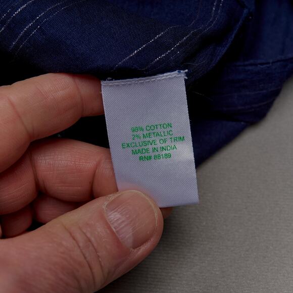 Lilly Pulitzer Embroidered Tunic Womens S Navy Cotton - Picture 7 of 9